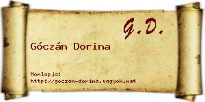 Góczán Dorina névjegykártya