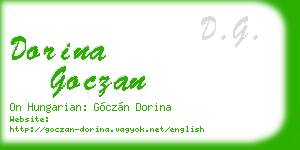 dorina goczan business card